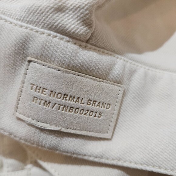 The Normal Brand Comfort Terry Trucker Jacket in Cream- medium - Picture 2 of 6